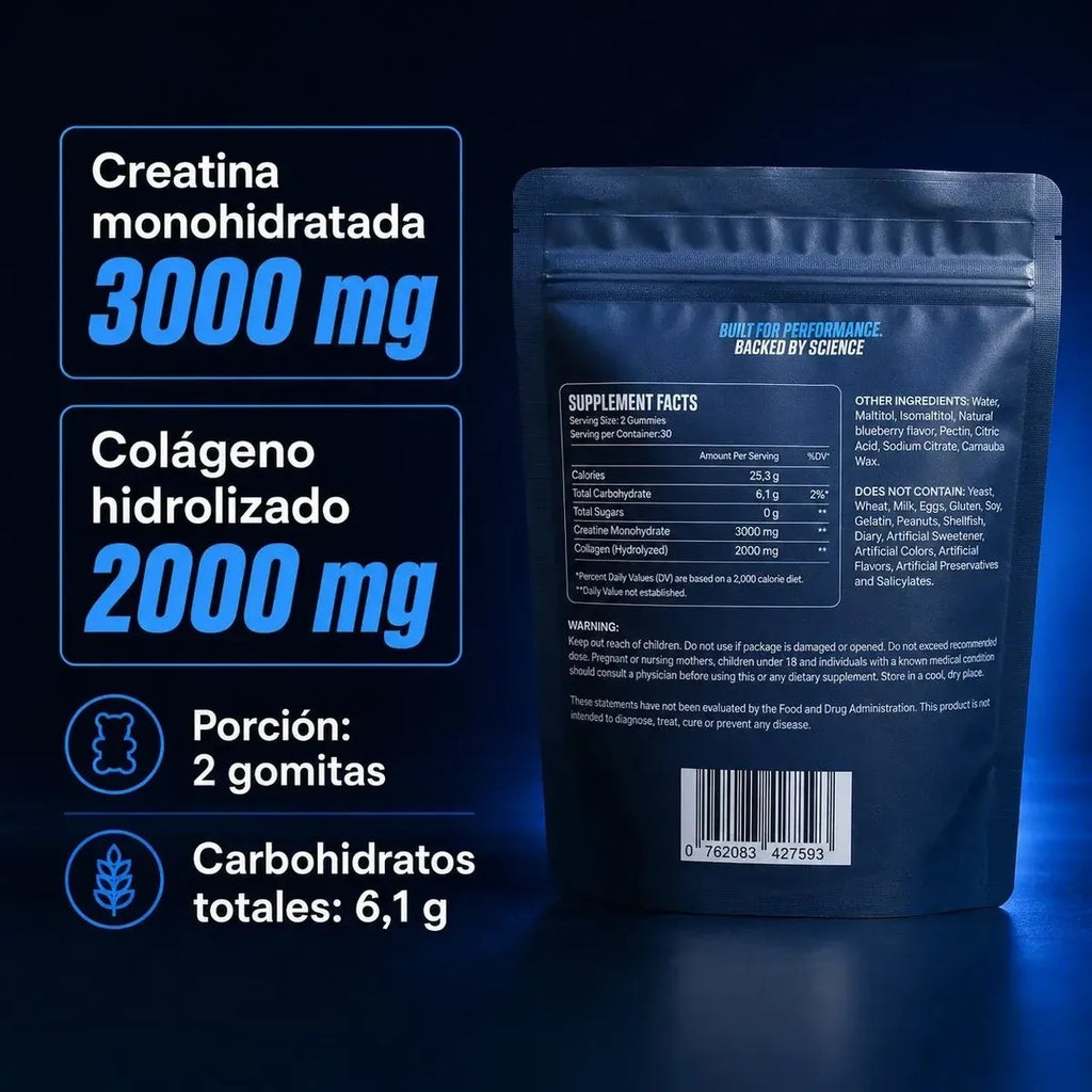 Creatina + colágeno en gomitas