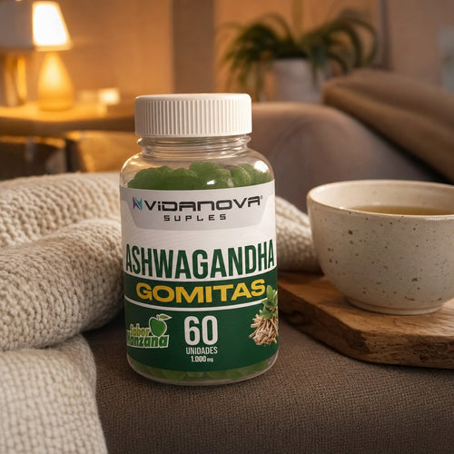 Foto de Ashwagandha en gomitas en uso