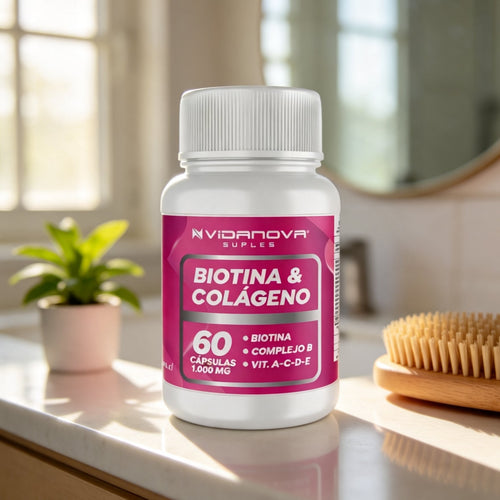 Foto de Biotina + colágeno en uso