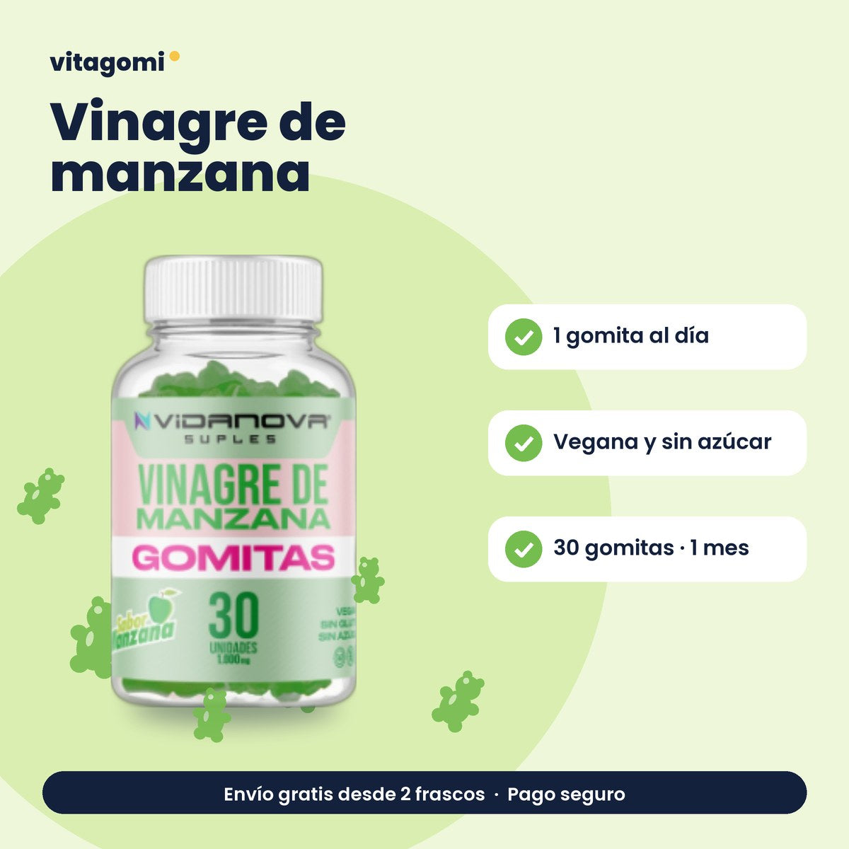 Vinagre de manzana en gomitas · beneficios